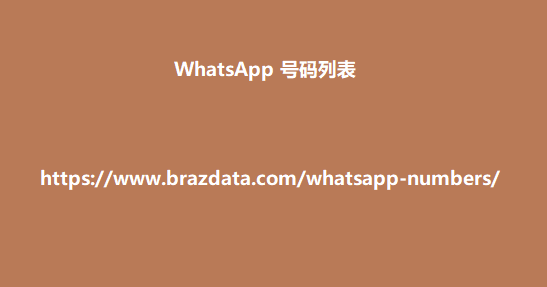 WhatsApp 号码列表